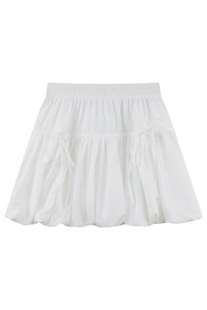 Plus-Size High-Waisted Bow Bud Half Skirt for Women - Slimming A-Line Puff Cake Skirt for Spring and Summer Fashion