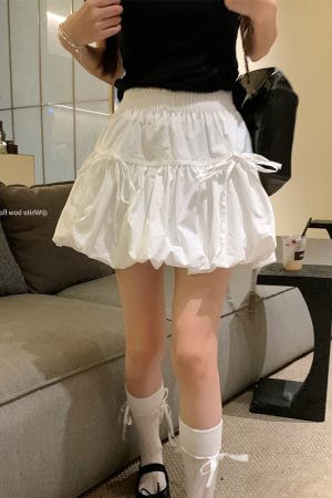 Plus-Size High-Waisted Bow Bud Half Skirt for Women - Slimming A-Line Puff Cake Skirt for Spring and Summer Fashion