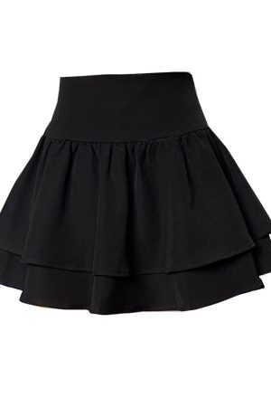 Plus-Size High-Waisted French Puff Skirt for Women - Pleated A-Line Cake Skirt for Spring & Summer Fashion