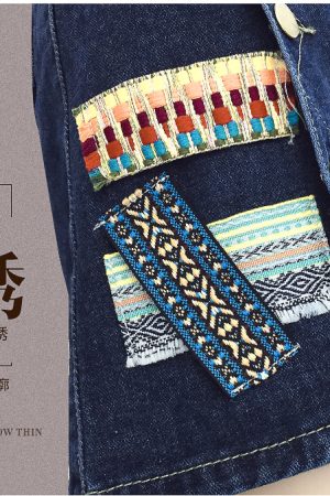 Plus Size High-Waisted Irregular Denim Skirt for Women - Summer Korean Style, Slimming Embroidered A-Line Half-Length Skirt