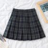 Plus-Size High-Waisted JK Japanese-Style Plaid Pleated Skirt, Slimming Puffed A-Line Design for Women, College Casual Fashion