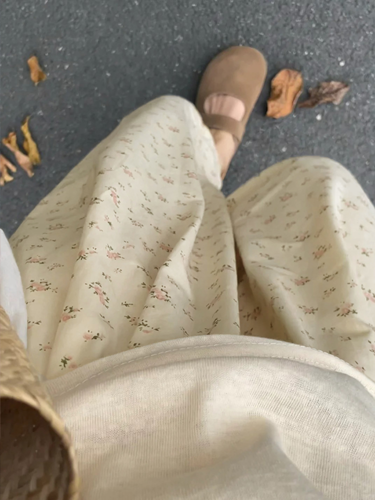 Plus Size High-Waisted Loose Wide-Leg Balloon Pants for Women, Casual Floral Trousers for Summer, Trendy Y2K Style Plus Size High-Waisted Loose Wide-Leg Balloon Pants for Women, Casual Floral Trousers for Summer, Trendy Y2K Style