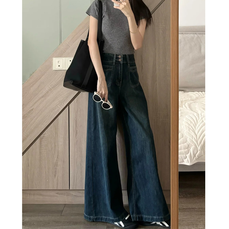 Plus Size High-Waisted Loose Wide-Leg Jeans for Curvy Women - Slimming Straight-Leg Style for Pear-Shaped Body - 2025 Trend Plus Size High-Waisted Loose Wide-Leg Jeans for Curvy Women - Slimming Straight-Leg Style for Pear-Shaped Body - 2025 Trend