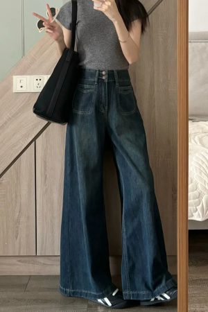 Plus Size High-Waisted Loose Wide-Leg Jeans for Curvy Women - Slimming Straight-Leg Style for Pear-Shaped Body - 2025 Trend