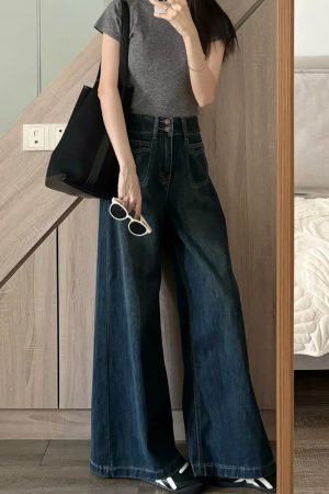 Plus Size High-Waisted Loose Wide-Leg Jeans for Curvy Women - Slimming Straight-Leg Style for Pear-Shaped Body - 2025 Trend
