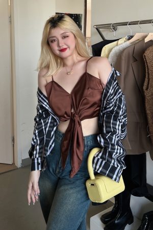 Plus Size HyunA Style Strap Tank Top - Trendy Slimming Inner Layer for Women, Sexy Must-Have Fashion Essential