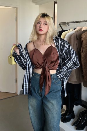 Plus Size HyunA Style Strap Tank Top - Trendy Slimming Inner Layer for Women, Sexy Must-Have Fashion Essential