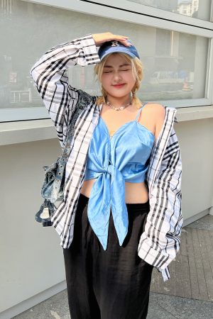 Plus Size HyunA Style Strap Tank Top - Trendy Slimming Inner Layer for Women, Sexy Must-Have Fashion Essential