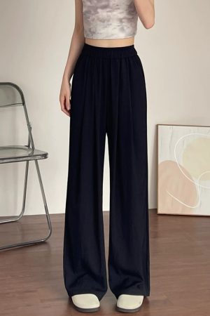 Plus-Size Japanese Style Summer Wide-Leg Pants for Women - Casual Loose Relaxed Fit, Flattering Thin Design