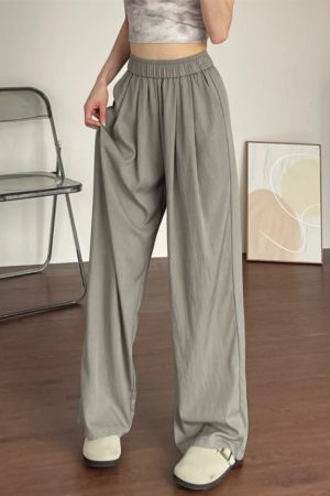 Plus-Size Japanese Style Summer Wide-Leg Pants for Women - Casual Loose Relaxed Fit, Flattering Thin Design