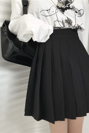 Plus Size JK Plaid Skirt, Women's High-Waisted A-Line, College Style Pleated Uniform Skirt, Summer Fashion for Plus-Size Girls