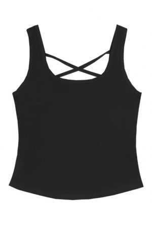 Plus Size Korean-Style Sleeveless Top with Wide Shoulder Straps, Flattering Fit for Chubby Figures, Ideal Base Layer for Women