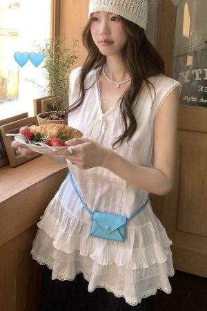 Plus-Size Lace Trim Tank Top for Women, Summer French Style, Loose Flattering Design, Sleeveless Fashion Essential