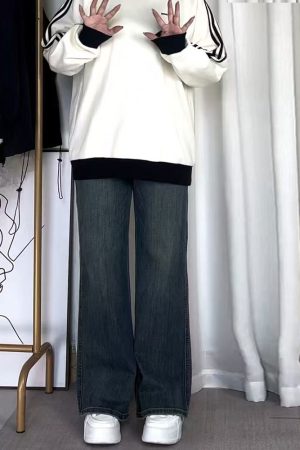 Plus-Size Loose Straight-Leg Jeans for Pear-Shaped Figures, Slimming Fit for Thick Thighs and Wide Hips, Trendy Comfort Fashion