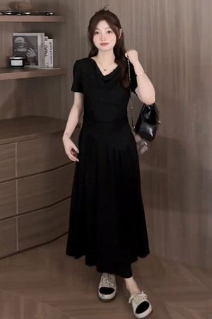 Plus Size Off-Shoulder Short Sleeve T-Shirt and Skirt Two-Piece Set for Women, Casual Summer Outfit, Slimming Fashionable Style