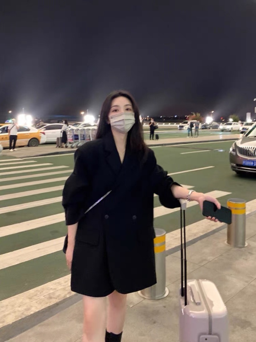 Plus Size Oversized Black Suit Jacket for Women, Casual Loose Blazer, High-End Spring Autumn 2025 Fashion Plus Size Oversized Black Suit Jacket for Women, Casual Loose Blazer, High-End Spring Autumn 2025 Fashion