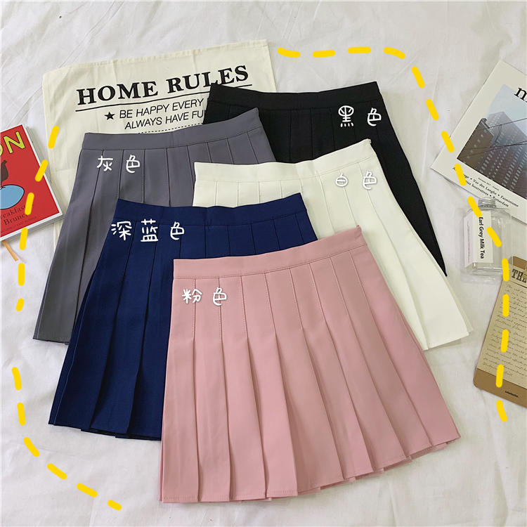 Plus Size Pleated High-Waisted A-Line Midi Skirt for Women, Korean Style Versatile Academy Look, Wrinkled Suit Design Plus Size Pleated High-Waisted A-Line Midi Skirt for Women, Korean Style Versatile Academy Look, Wrinkled Suit Design