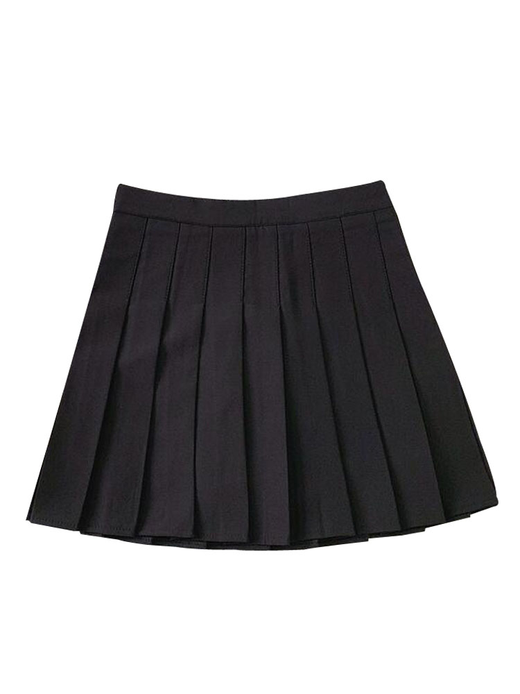 Plus Size Pleated High-Waisted A-Line Midi Skirt for Women, Korean Style Versatile Academy Look, Wrinkled Suit Design Plus Size Pleated High-Waisted A-Line Midi Skirt for Women, Korean Style Versatile Academy Look, Wrinkled Suit Design