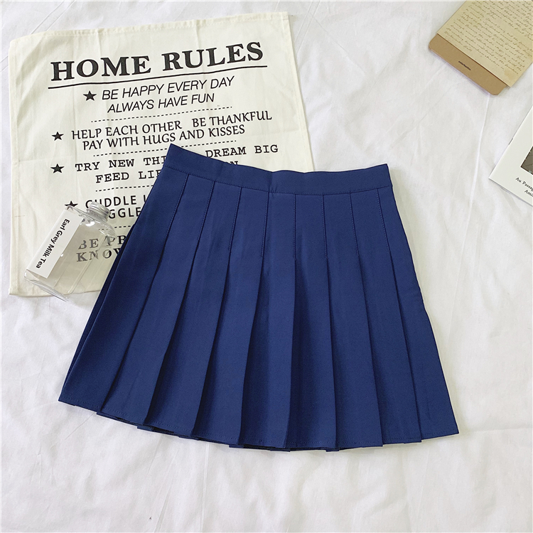 Plus Size Pleated High-Waisted A-Line Midi Skirt for Women, Korean Style Versatile Academy Look, Wrinkled Suit Design Plus Size Pleated High-Waisted A-Line Midi Skirt for Women, Korean Style Versatile Academy Look, Wrinkled Suit Design