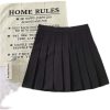 Plus Size Pleated High-Waisted A-Line Midi Skirt for Women, Korean Style Versatile Academy Look, Wrinkled Suit Design