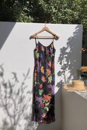 Plus Size Retro Tropical Floral Print Sling Dress - Slightly Chubby Summer Style for a Chic City Look