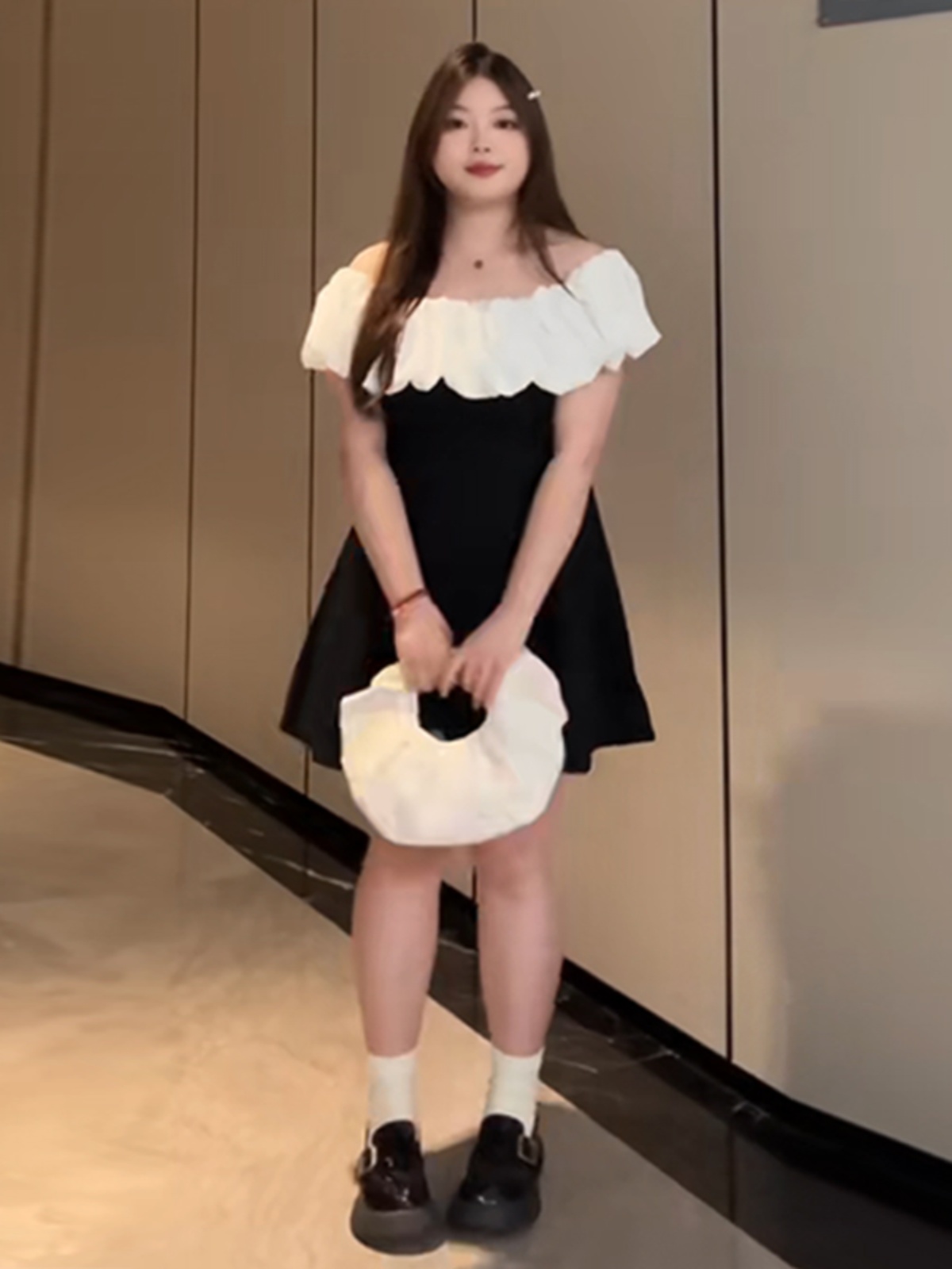 Plus-Size Ruffled Off-Shoulder Sexy Birthday Dress - Fitted Summer Style for Curvy Women, Slimming Aristocratic Look Plus-Size Ruffled Off-Shoulder Sexy Birthday Dress - Fitted Summer Style for Curvy Women, Slimming Aristocratic Look