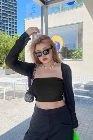 Plus Size Sexy Strapless Sleeveless Top - Sugar American Style Must-Have for Summer Fashion - Trendy Casual Wear