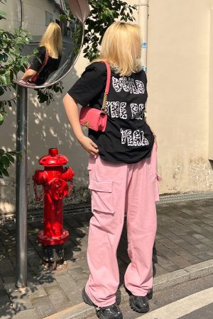 Plus Size Slimming Cargo Pants in Candy Color - European American Style Sports Casual Long Pants with Large Pockets for Spring Summer