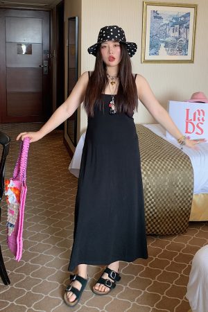 Plus Size Strap Dress for Women - 2025 New Summer Slimming Belly Covering Fashion, Ideal for Casual Outings and Y2K Style