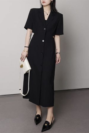 Plus-Size Summer Dress for Curvy Women, Waist-Revealing Design, Chic French Style, Available in Long and Short Lengths