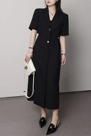 Plus-Size Summer Dress for Curvy Women, Waist-Revealing Design, Chic French Style, Available in Long and Short Lengths