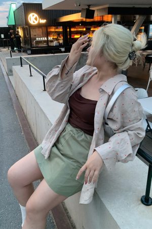 Plus Size Summer Sun Protection Jacket and Long Sleeve Polka Dot Shirt Two-Piece Set for Women - Comfortable and Stylish