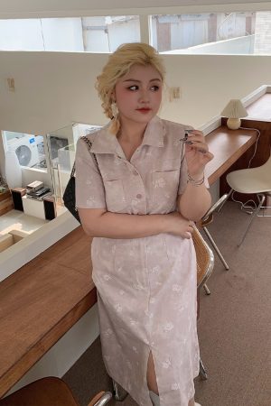 Plus Size Summer Two-Color Rose Print Dress - Washable Long and Short Loose Slimming Style for Effortless Chic Look