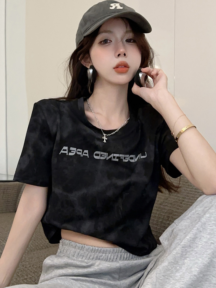 Plus Size Tie-Dye Short Sleeve T-Shirt for Women, Summer Loose Fit, Flattering Top, Sweet & Spicy Style, Casual 90s Vibe Plus Size Tie-Dye Short Sleeve T-Shirt for Women, Summer Loose Fit, Flattering Top, Sweet & Spicy Style, Casual 90s Vibe