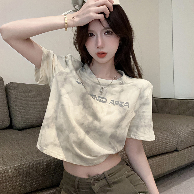 Plus Size Tie-Dye Short Sleeve T-Shirt for Women, Summer Loose Fit, Flattering Top, Sweet & Spicy Style, Casual 90s Vibe Plus Size Tie-Dye Short Sleeve T-Shirt for Women, Summer Loose Fit, Flattering Top, Sweet & Spicy Style, Casual 90s Vibe