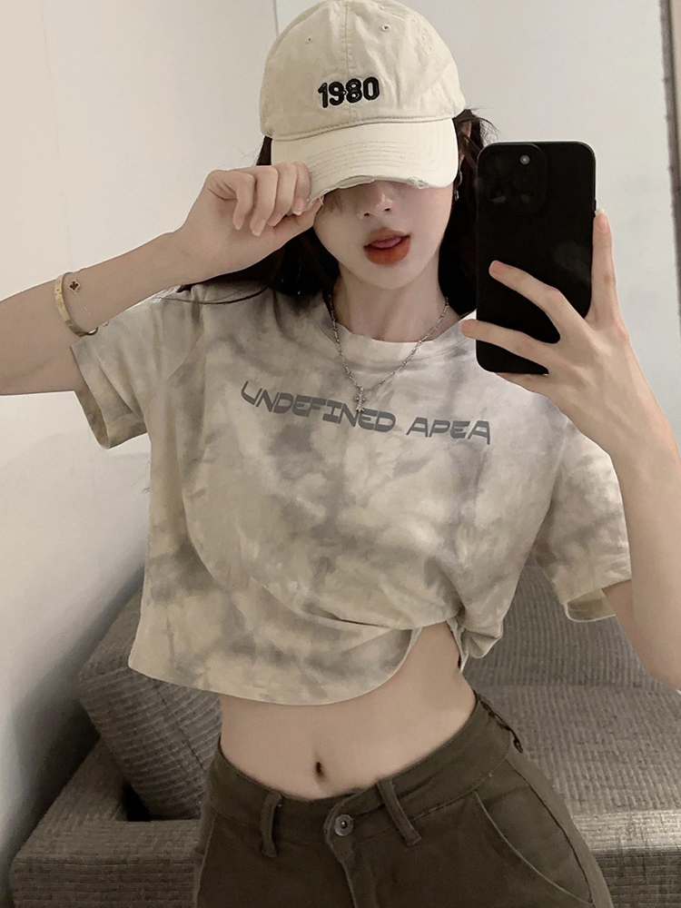 Plus Size Tie-Dye Short Sleeve T-Shirt for Women, Summer Loose Fit, Flattering Top, Sweet & Spicy Style, Casual 90s Vibe Plus Size Tie-Dye Short Sleeve T-Shirt for Women, Summer Loose Fit, Flattering Top, Sweet & Spicy Style, Casual 90s Vibe