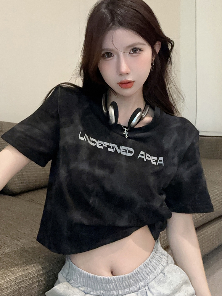 Plus Size Tie-Dye Short Sleeve T-Shirt for Women, Summer Loose Fit, Flattering Top, Sweet & Spicy Style, Casual 90s Vibe Plus Size Tie-Dye Short Sleeve T-Shirt for Women, Summer Loose Fit, Flattering Top, Sweet & Spicy Style, Casual 90s Vibe