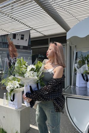 Plus Size Two-Color Romantic Polka Dot Oversized Chiffon Shirt for Summer, Loose Fit with Sun Protection, Trendy and Versatile