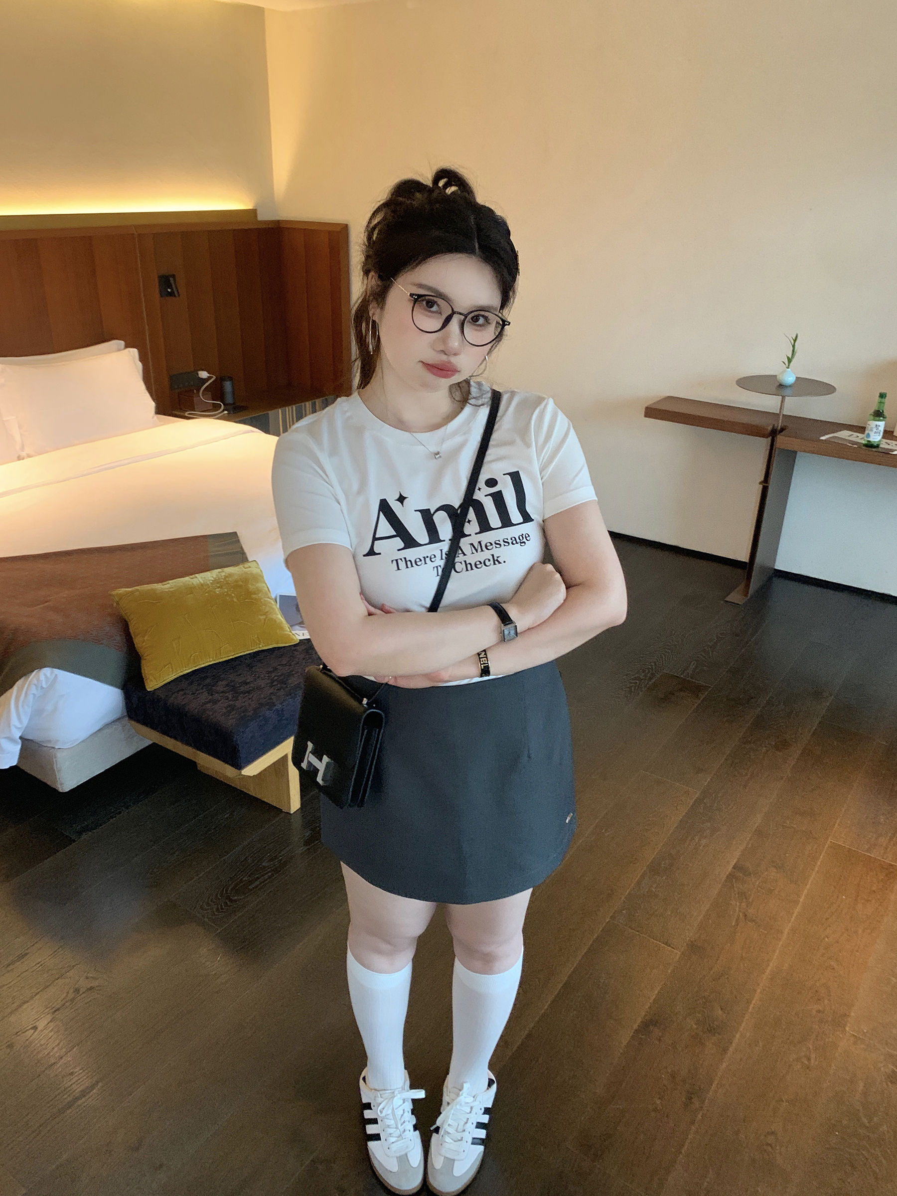 Plus Size Vintage Round Neck Slim Fit Short Crop T-Shirt with Sweetheart Letter Print - Slightly Chubby Aesthetic Plus Size Vintage Round Neck Slim Fit Short Crop T-Shirt with Sweetheart Letter Print - Slightly Chubby Aesthetic