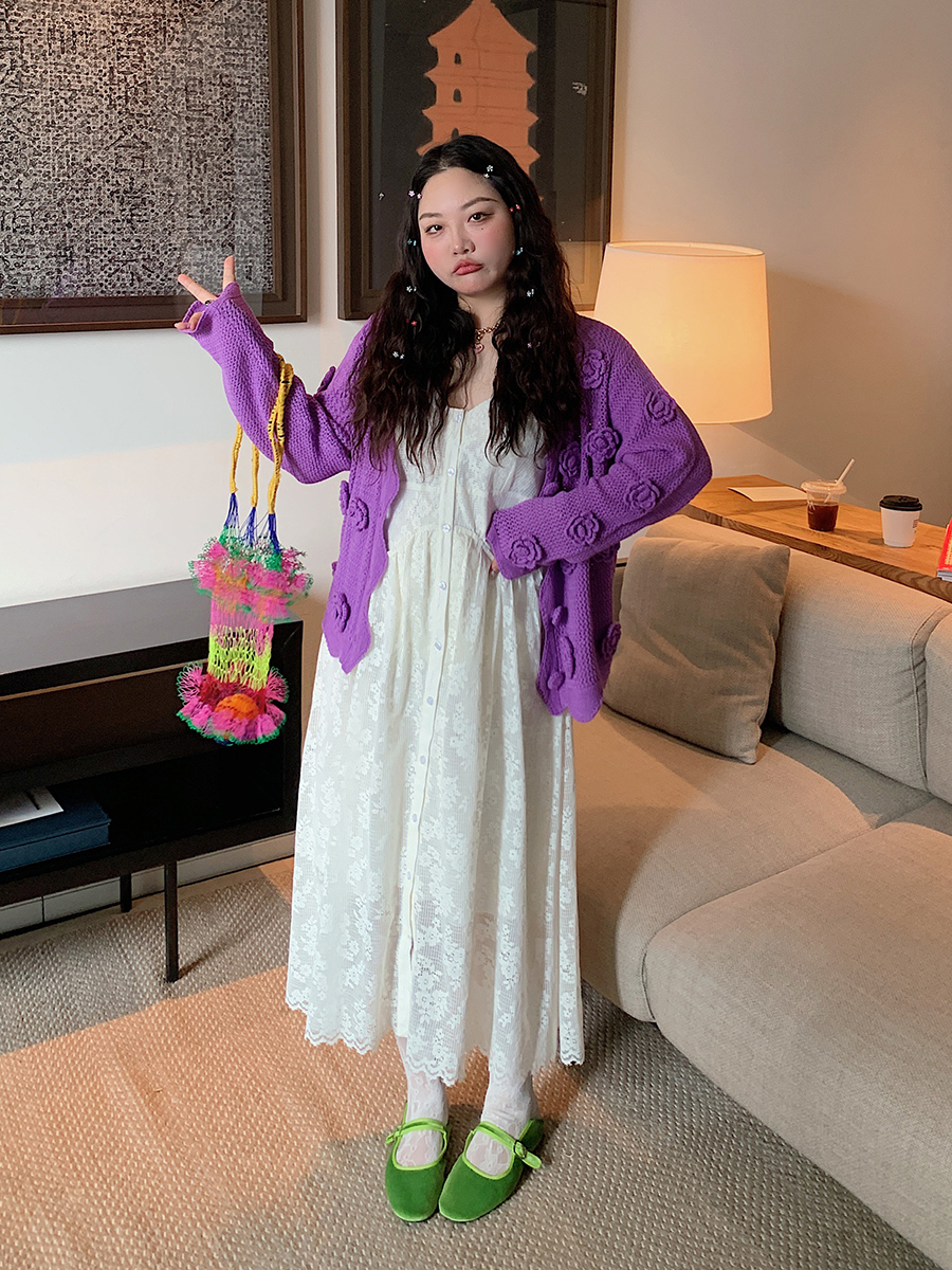 Plus Size White Lace Pocket Camisole Dress for Women - Spring Summer 2025 Long Dress for Curvy Figures, Y2K Style Plus Size White Lace Pocket Camisole Dress for Women - Spring Summer 2025 Long Dress for Curvy Figures, Y2K Style