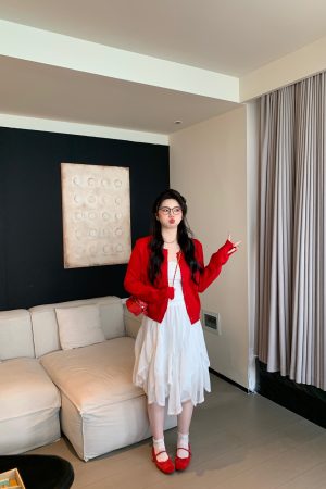 Plus-Size White Layered Chiffon Mesh Skirt, Irregular Hem, Manga-Style Sweet Bean Design, Trendy Korean Fashion