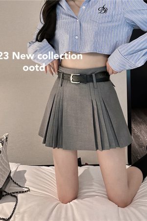 Plus-Size White Pleated A-Line Midi Skirt for Women - 2025 Summer Slimming High-Waisted Short Skirt, Trendy Fashion Essential