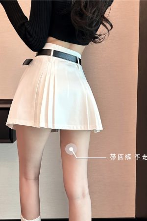Plus-Size White Pleated A-Line Midi Skirt for Women - 2025 Summer Slimming High-Waisted Short Skirt, Trendy Fashion Essential