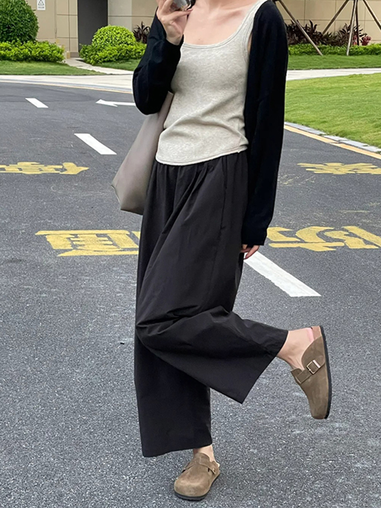 Plus Size White Women's Summer Japanese-Style Balloon Pants - Flattering Wide-Leg Loose Nine-Point Design Plus Size White Women's Summer Japanese-Style Balloon Pants - Flattering Wide-Leg Loose Nine-Point Design