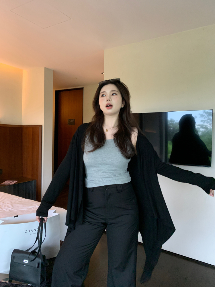 Plus Size Windbreaker Cardigan with Irregular Hem and Shawl Collar - Sun Protection, Stylish and Comfortable Outerwear Plus Size Windbreaker Cardigan with Irregular Hem and Shawl Collar - Sun Protection, Stylish and Comfortable Outerwear