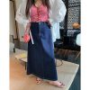 Plus-Size Women's A-Style Mid-Length Skirt & Straight-Leg Jeans - Spring/Summer 2025 Fashion Essentials