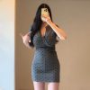 Plus-Size Women's French-Style High-End Polka Dot Bodycon Dress for Summer, Slim Fit Short Skirt, Chic and Trendy