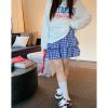 Plus Size Women's High Waist Plaid Cake Skirt - Slimming Summer Short Skirt for Chubby Girls, 2025 Trendy Fashion