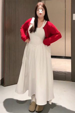 Plus-Size Women's Korean-Style Camisole Dress and Knitted Cardigan Set - 2025 Early Spring Collection