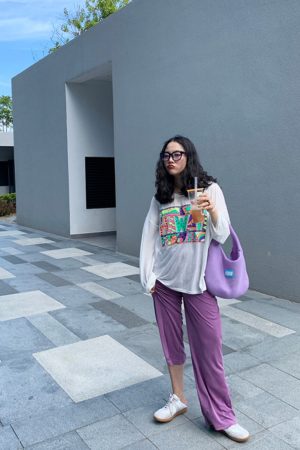 Plus Size Women's Printed Long Sleeve Sun Protection T-Shirt - Summer 2025 Loose Slimming Style in White - Trendy and Comfortable